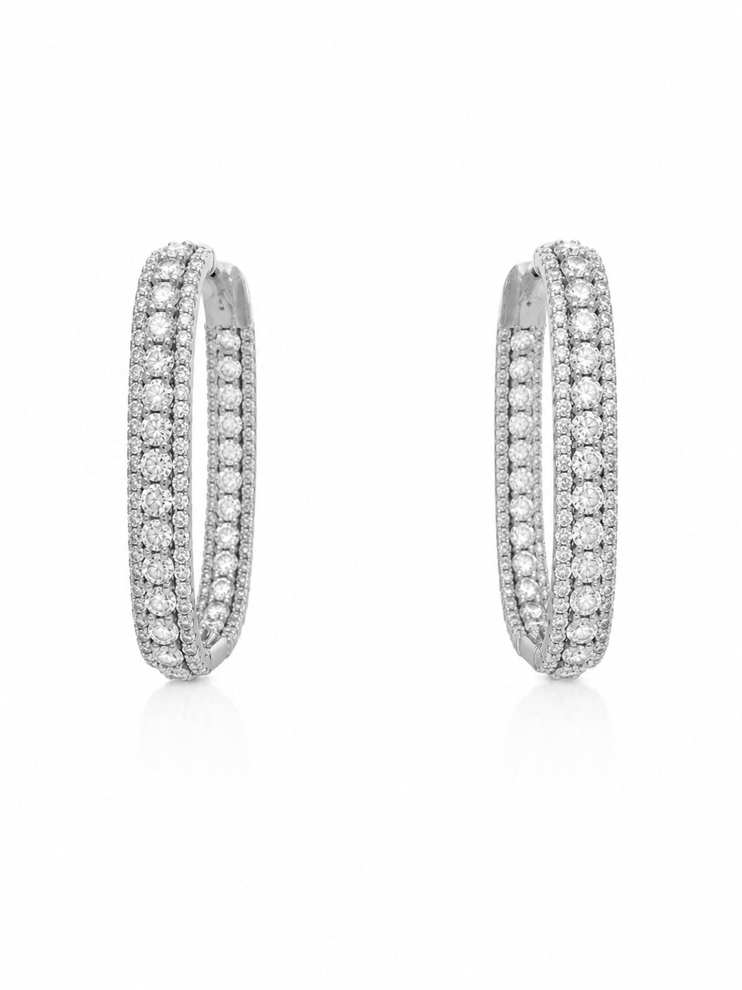 5.70 DEW  Moissanite Earring in 925 Platinum Plated