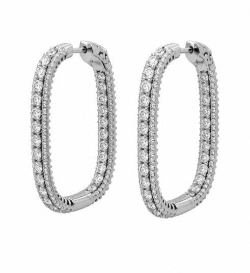 5.70 DEW  Moissanite Earring in 925 Platinum Plated