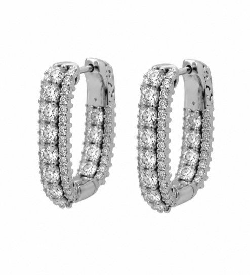 2.05 DEW  Moissanite Earring in 925 Platinum Plated