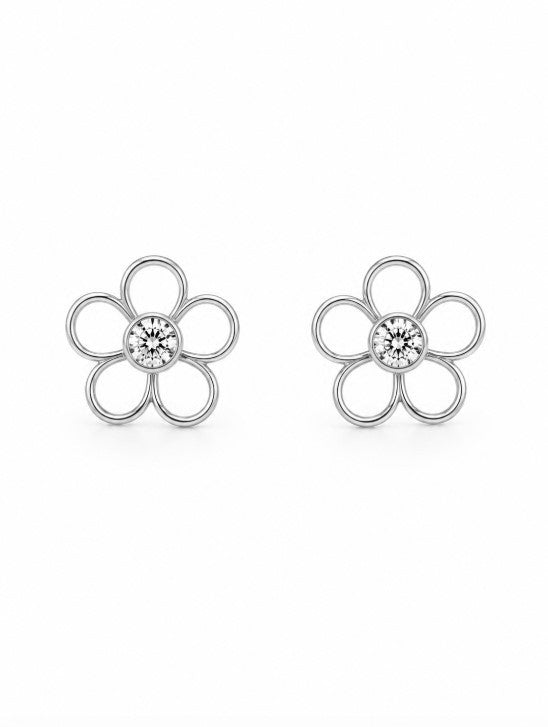 0.66 DEW Moissanite Earring in 925 Platinum Plated