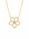 0.58 DEW Moissanite Necklace in 925 Yellow Gold Plated