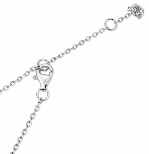 0.70 Ctw Lab Grown Diamond Necklace in 925 Platinum Plated