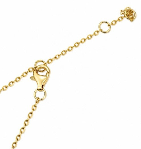 0.70 Ctw Lab Grown Diamond Necklace in 925 Yellow Gold Plated