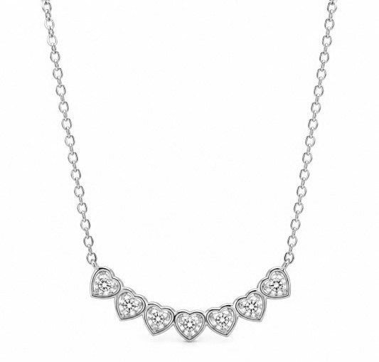 0.70 Ctw Lab Grown Diamond Necklace in 925 Platinum Plated