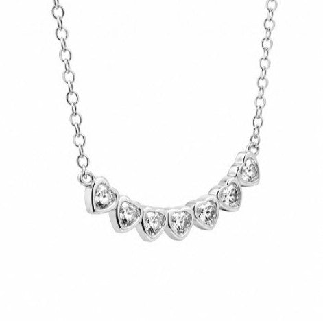 0.84 DEW Moissanite Necklace in 925 Platinum Plated