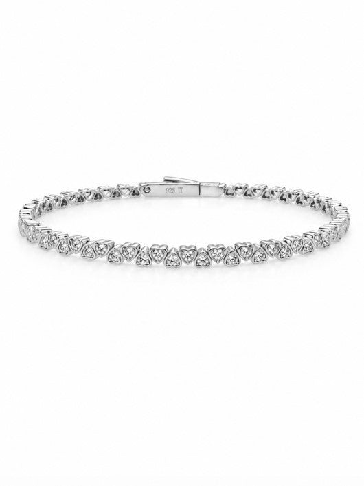 2.48 DEW Moissanite Bangle in 925 Platinum Plated