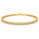 1.99 Cts Lab Grown Diamond Felx Bangle in 925 Yellow Gold Plated