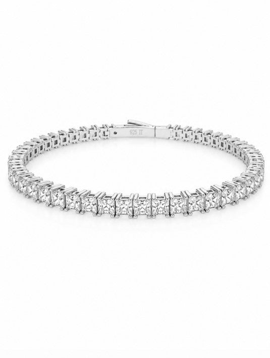 9.44 DEW Moissanite Bangle in 925 Platinum Plated