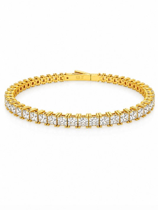 9.44 DEW Moissanite Bangle in 925 Yellow Gold Plated