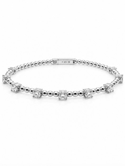 1.21 DEW Moissanite Bangle in 925 Platinum Plated