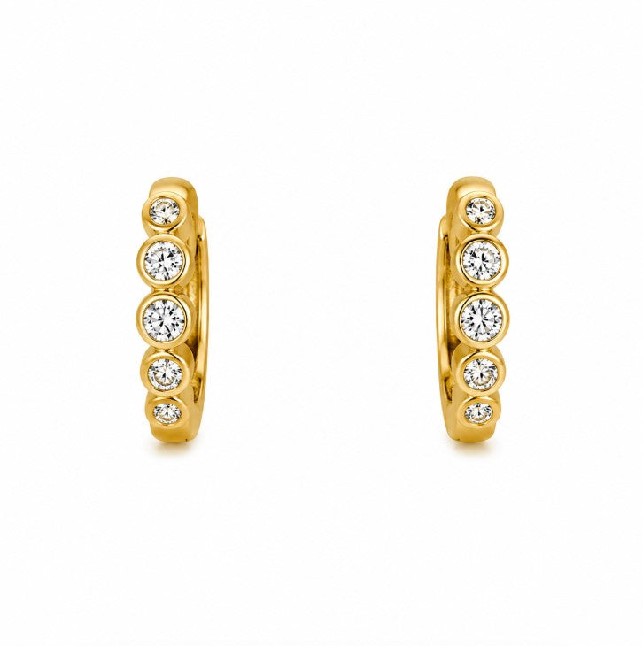0.31 Ctw Lab Grown Diamond Earring in 925 Yellow Gold Plated