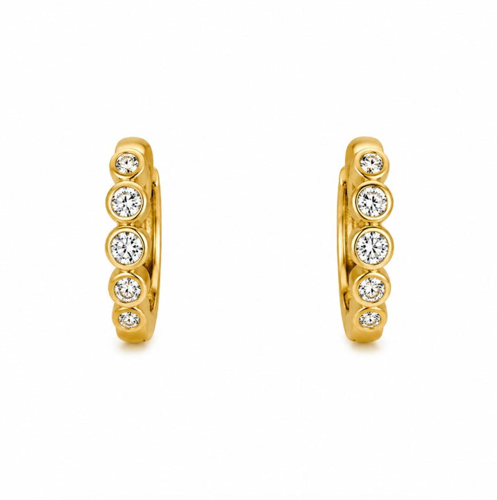 0.31 Ctw Lab Grown Diamond Earring in 925 Yellow Gold Plated
