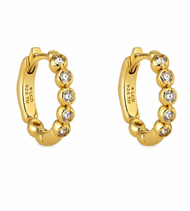 0.31 Ctw Lab Grown Diamond Earring in 925 Yellow Gold Plated