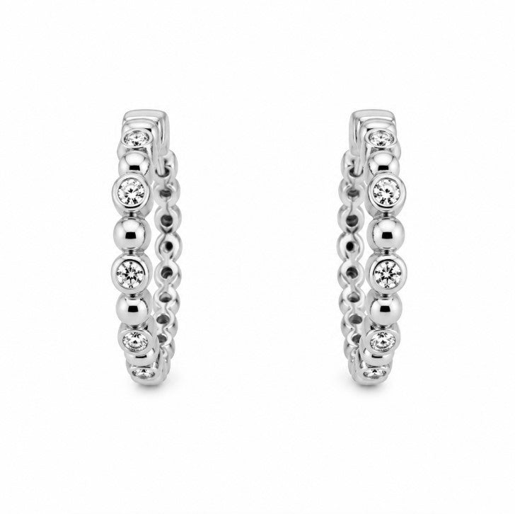 0.37 Ctw Lab Grown Diamond Earring in 925 Platinum Plated