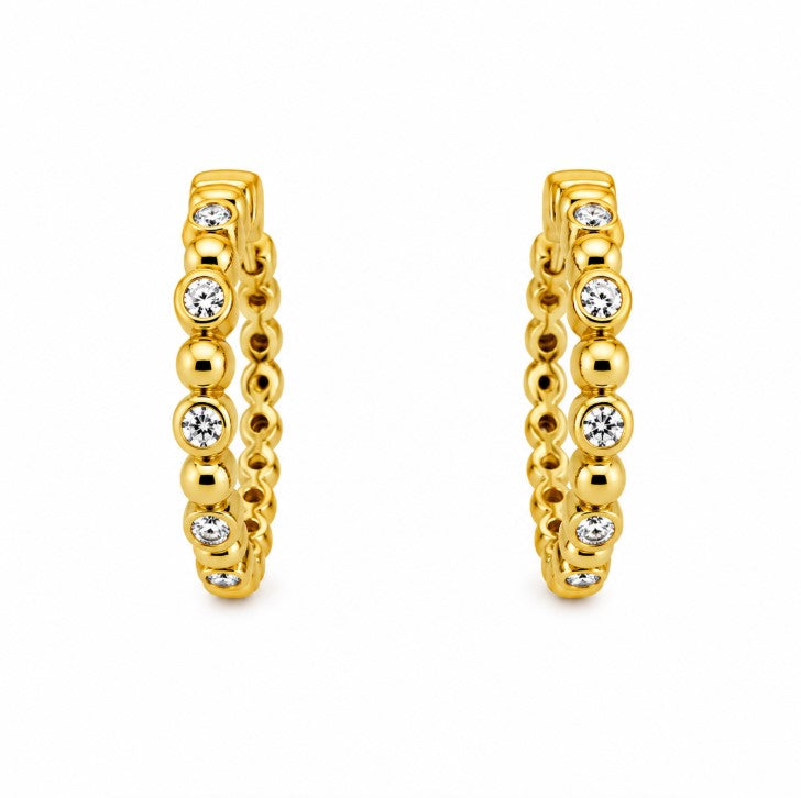 0.37 Ctw Lab Grown Diamond Earring in 925 Yellow Gold Plated