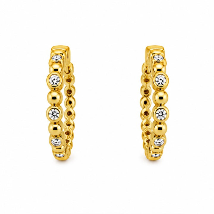 0.37 Ctw Lab Grown Diamond Earring in 925 Yellow Gold Plated