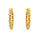 0.37 Ctw Lab Grown Diamond Earring in 925 Yellow Gold Plated
