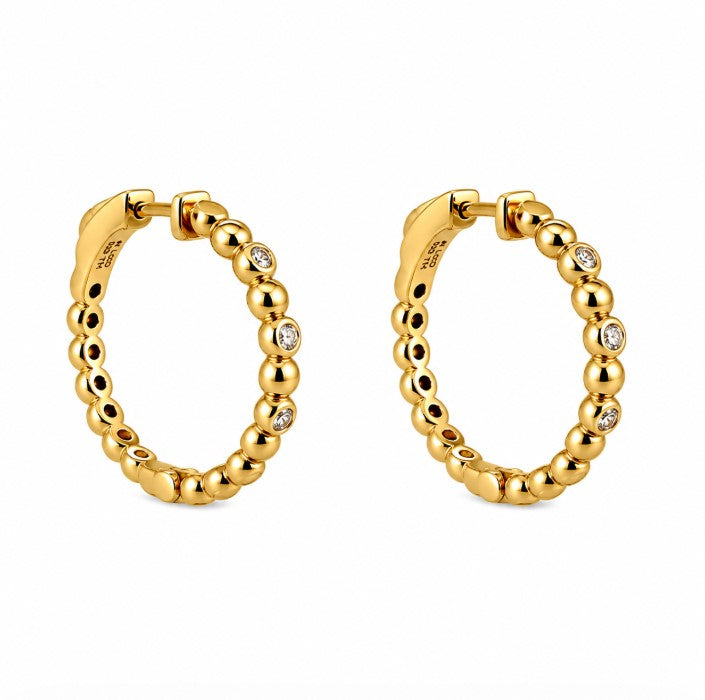 0.37 Ctw Lab Grown Diamond Earring in 925 Yellow Gold Plated