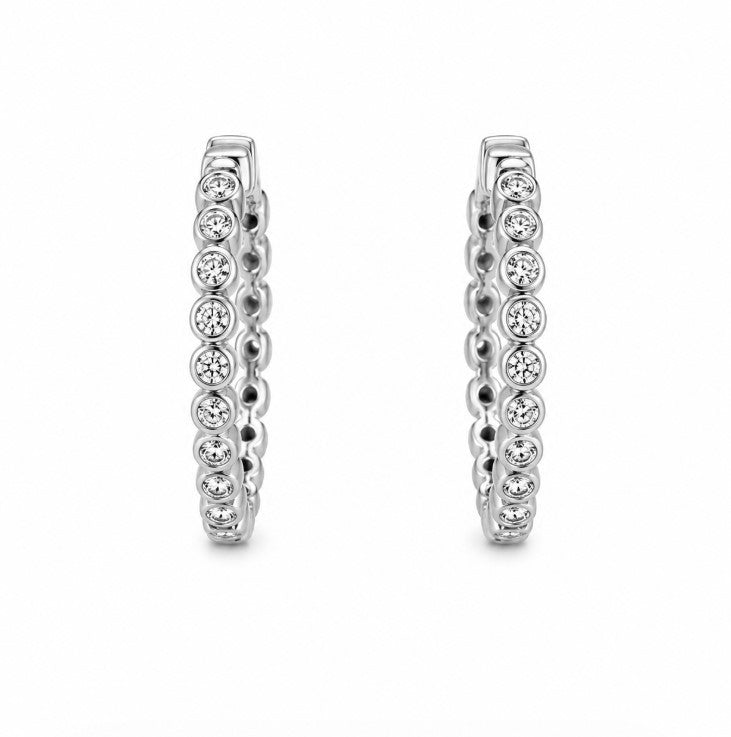 0.68 Ctw Lab Grown Diamond Earring in 925 Platinum Plated