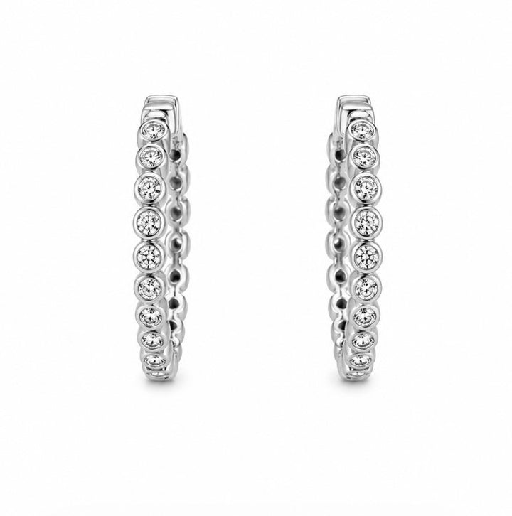 0.68 Ctw Lab Grown Diamond Earring in 925 Platinum Plated