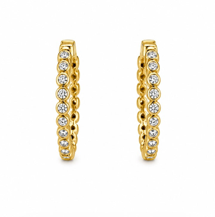 0.68 Ctw Lab Grown Diamond Earring in 925 Yellow Gold Plated