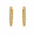 0.68 Ctw Lab Grown Diamond Earring in 925 Yellow Gold Plated