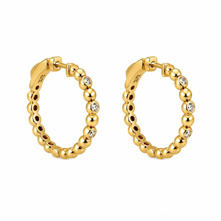 0.68 Ctw Lab Grown Diamond Earring in 925 Yellow Gold Plated