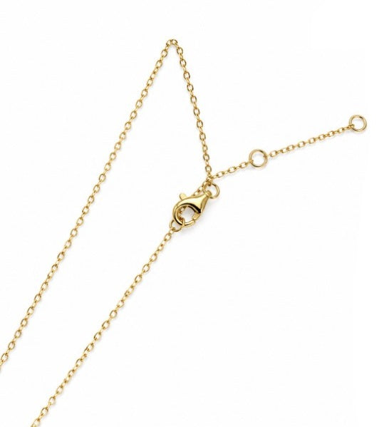 Pearl and Lab Grown Diamond Necklace in 925 Yellow Gold Plated