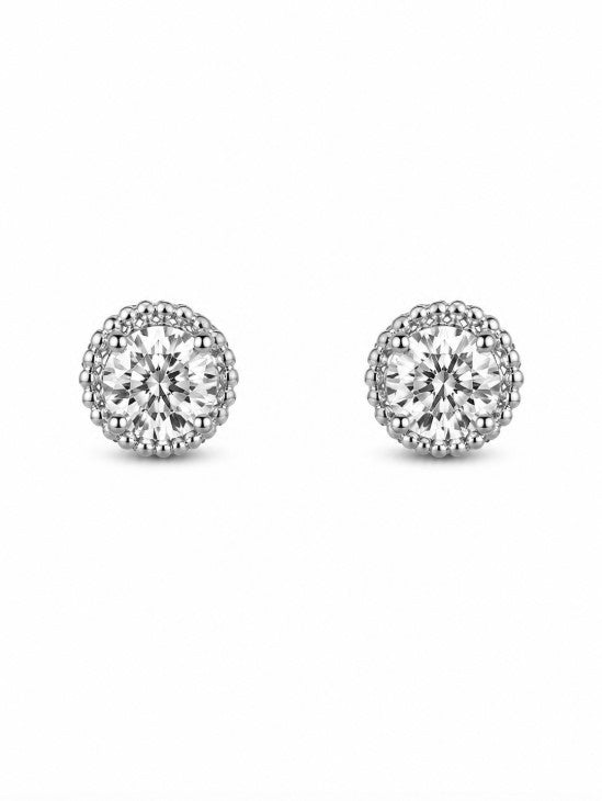1.18 Ctw Lab Grown Diamond Earring in 925 Platinum Plated