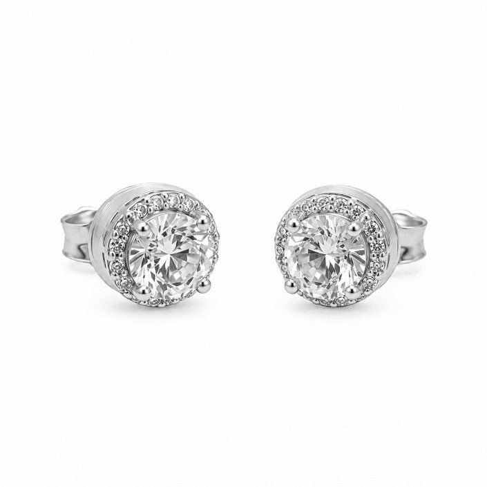 1.18 Ctw Lab Grown Diamond Earring in 925 Platinum Plated