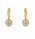 1.24 Ctw Lab Grown Diamond Earring in 925 Yellow Gold Plated