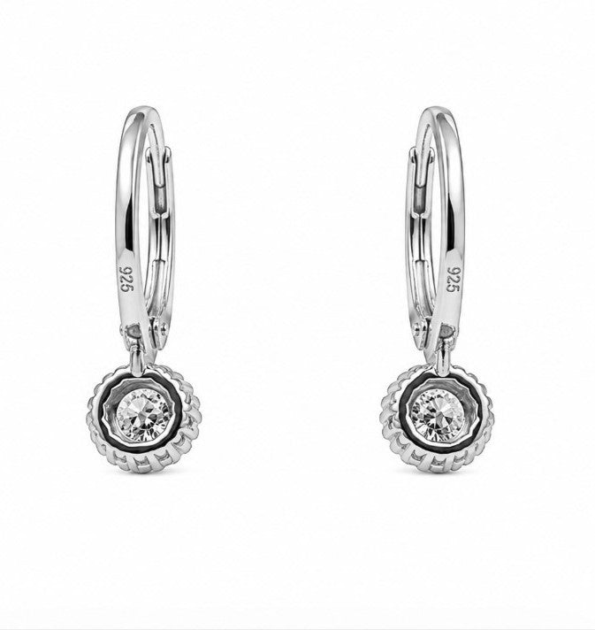 1.24 Ctw Lab Grown Diamond Earring in 925 Platinum Plated