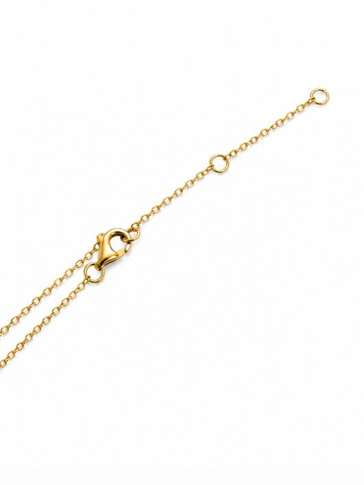 1.19 Ctw Lab Grown Diamond Necklace in 925 Yellow Gold Plated