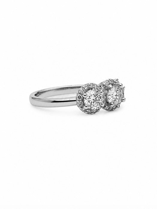 1.57 Ctw Lab Grown Diamond Ring in 925 Platinum Plated