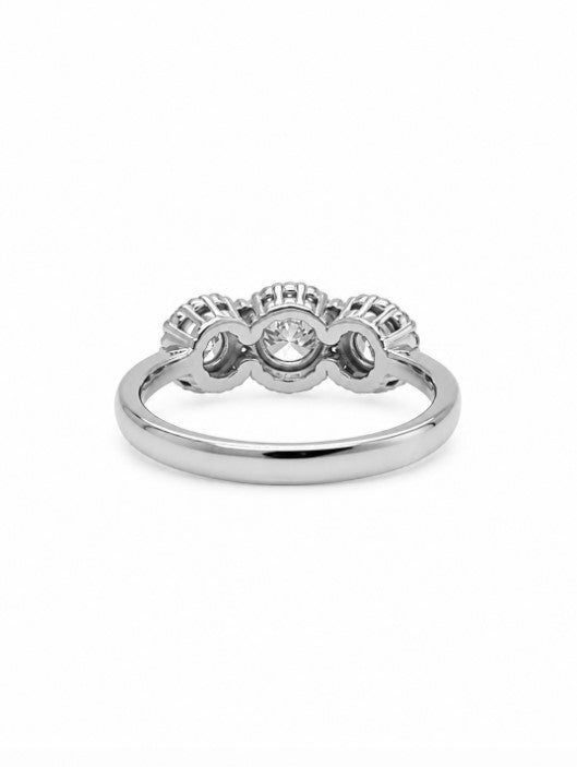 1.57 Ctw Lab Grown Diamond Ring in 925 Platinum Plated