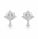 0.45 Ctw Lab Grown Diamond Cross Earring in 925 Platinum Plated