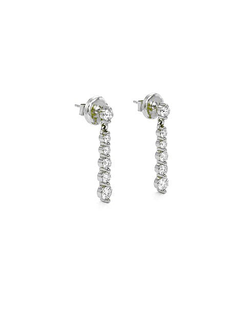 1.70 DEW Moissanite Earring in 925 Platinum Plated