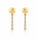 1.37 Ctw Lab Grown Diamond Earring in 925 Yellow Gold Plated