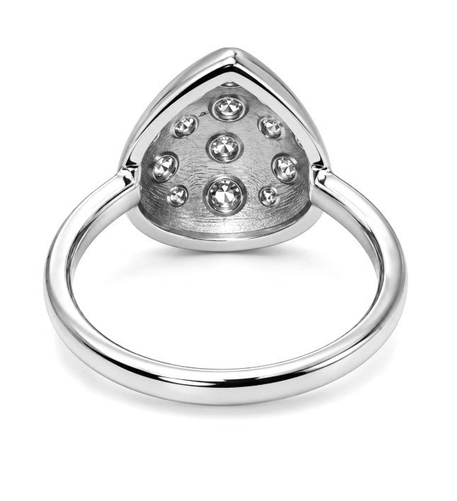 0.72 Ctw Lab Grown Diamond Ring in 925 Platinum Plated