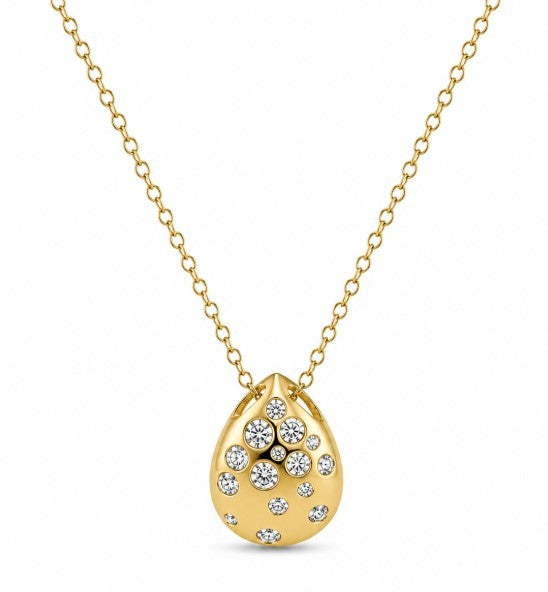 0.75 Ctw Lab Grown Diamond Necklace in 925 Yellow Gold Plated