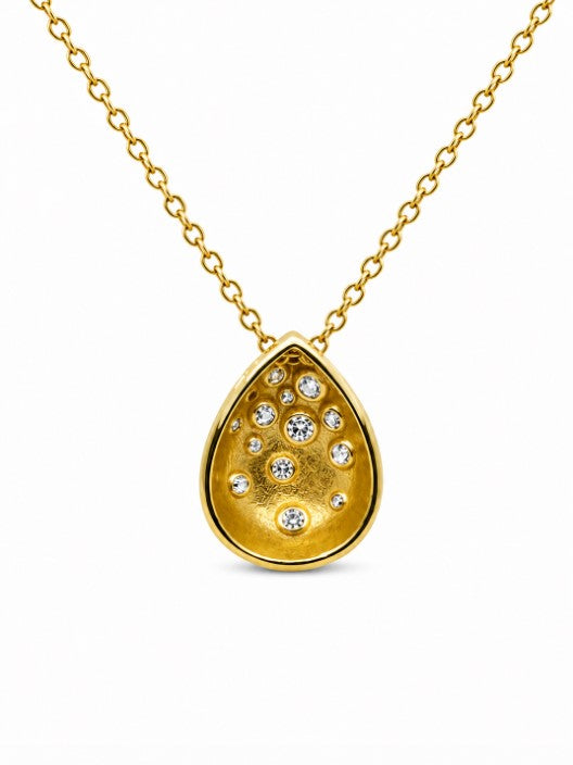 0.75 Ctw Lab Grown Diamond Necklace in 925 Yellow Gold Plated