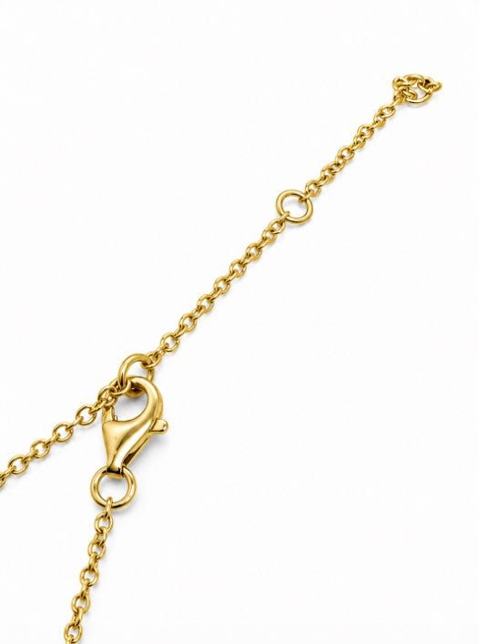 0.75 Ctw Lab Grown Diamond Necklace in 925 Yellow Gold Plated