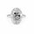 0.86 Ctw Lab Grown Diamond Ring in 925 Platinum Plated
