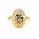 0.86 Ctw Lab Grown Diamond Ring in 925 Yellow Gold Plated