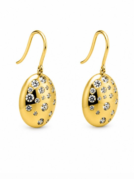 1.72 Ctw Lab Grown Diamond Earring in 925 Yellow Gold Plated