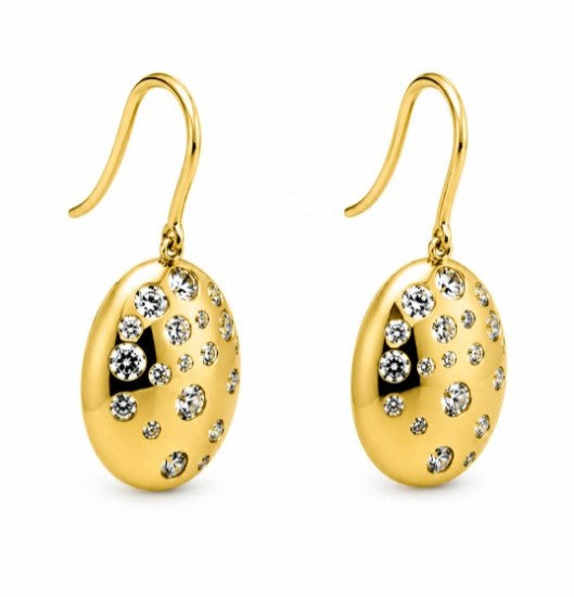 1.72 Ctw Lab Grown Diamond Earring in 925 Yellow Gold Plated