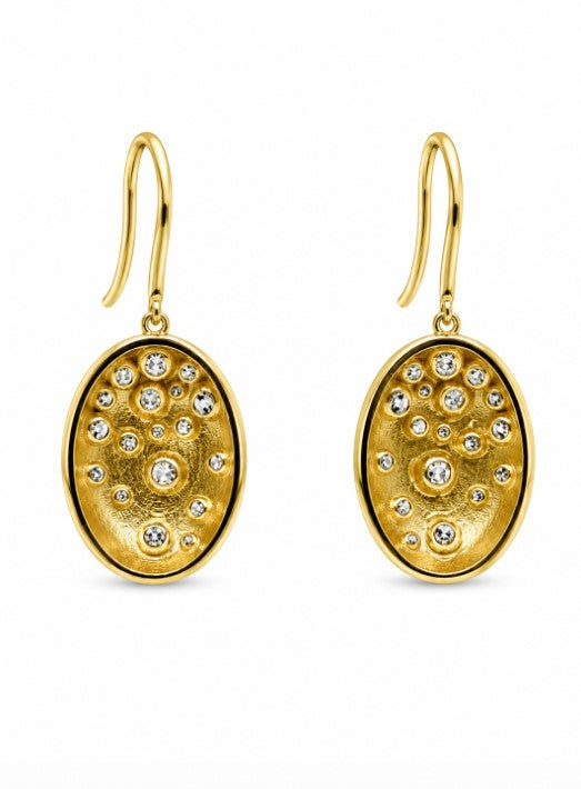 1.72 Ctw Lab Grown Diamond Earring in 925 Yellow Gold Plated