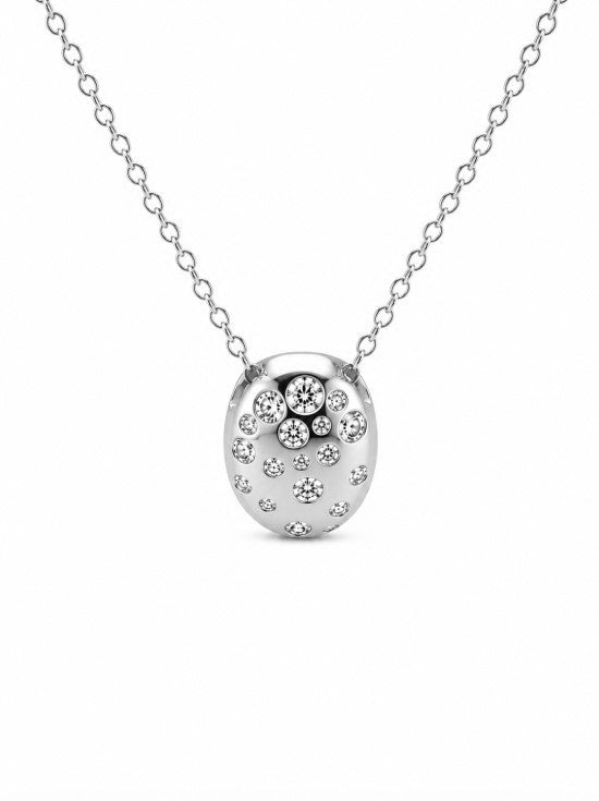 0.90 Ctw Lab Grown Diamond Necklace in 925 Platinum Plated