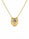 0.90 Ctw Lab Grown Diamond Necklace in 925 Yellow Gold Plated