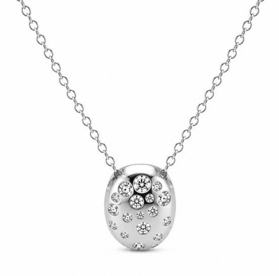 0.90 Ctw Lab Grown Diamond Necklace in 925 Platinum Plated